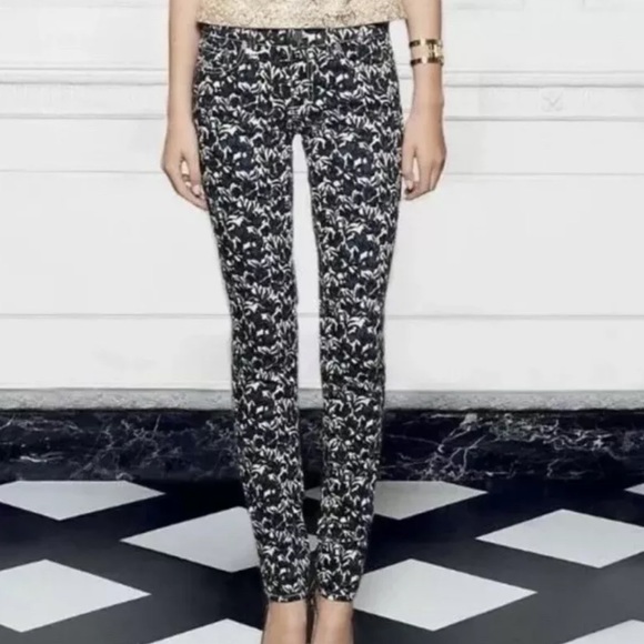 TORY BURCH Blaire Super Skinny Jean Nouveau Flower - sz 24 - Picture 8 of 8